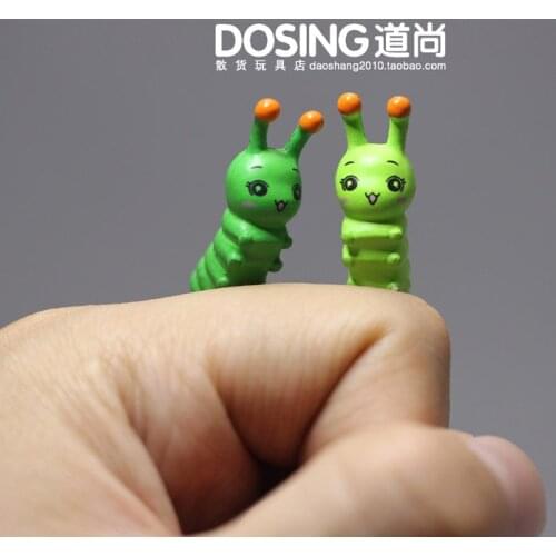 Mini Version the Small Little Bugs Caterpillar Cartoon Cute Decoration Model fairy garden Miniature Accessories Ornaments Toys