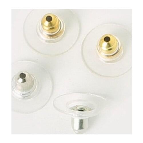 Fashion 150pcs/lot 2 Colors Earrings Women Plastic Ear Plugs Blocked Earring Back Stud Earring Stopper DIY Jewelry Accessories