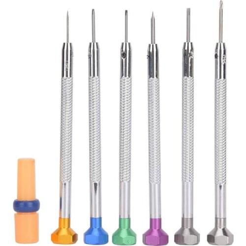 6Pcs Screwdriver Set Portable Watches Removal Repair Tools Kit for Watchmakers Repairing Jewelry Cameras