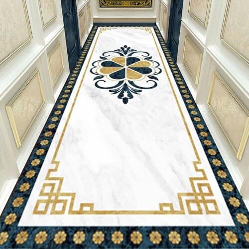 Chinese Style Floor Tiles Mural Wallpaper 3D Marble Hotel Corridor Aisle Living Room Floor Painting Mural Self-Adhesive Stickers