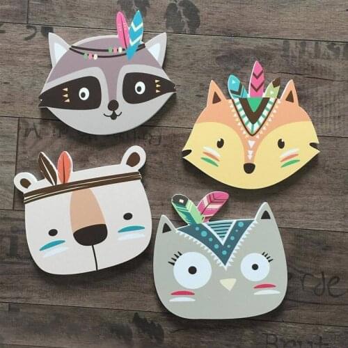 Wall Mounted Home Decor Plaques Kids Room Decoration Board Cute Animal Figure Wall Decoration Painting