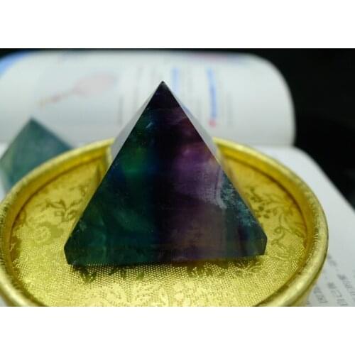Natural Colorful Fluorite Quartz Pyramid Crystal Quartz Pyramid Ore Gems stone Energy stone Crystal Healing 30mm