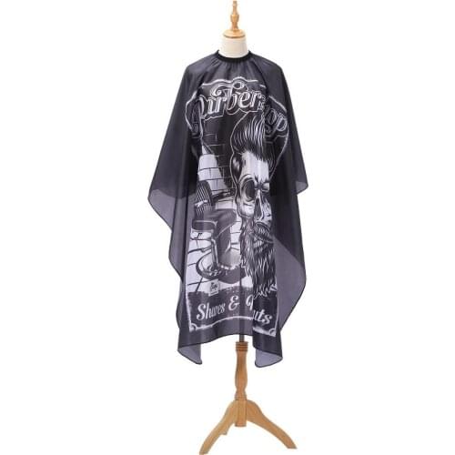 Barbers Hair Cutting Hairdressing Salon Barber Gown Cape Black for Home Beauty Salon Barbershop Use - 160x140x0.2cm