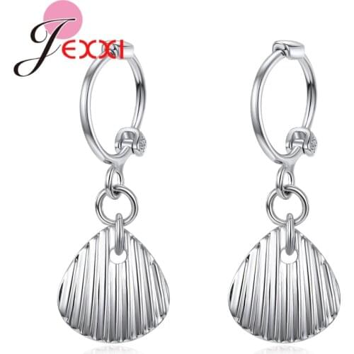 Women Girls Engagement Accessories 925 Sterling Silver Drop Earrings Simple Styles Pentagram Star Modern Fashion Jewelry