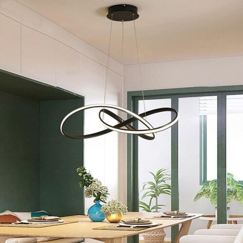 Modern Simplicity Decoration LED Chandelier Ceiling for Living Room Dining Kitchen Circle Hanging Pendant Lamp Indoor Lighting
