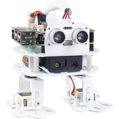 SunFounder PiSloth AI Programmable Robot Kit for Raspberry Pi, Dancing, Obstacle Avoidance, Object Following, TTS, Sound Effects