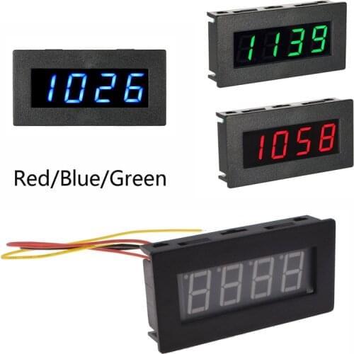 Digital Frequency Tachometer Car Motor Speed Meter RPM Measurement High Precision Tester 5-9999R/M DC 8-15V 0.56" 4 LED