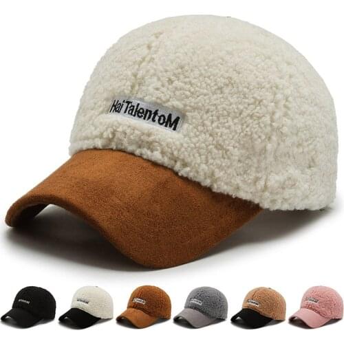 Womens Autumn Keep Warm Baseball Cap Thicken Casual Sun Hat for Girl Ladies Winter Wool Adjustable Snapback Caps бейсболка