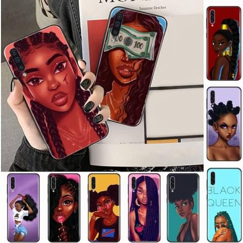 0 Black girl Phone Case For Samsung A40 A31 A50 A51 A71 A20E A20S S8 S9 S10 S20 Plus note 20 ultra