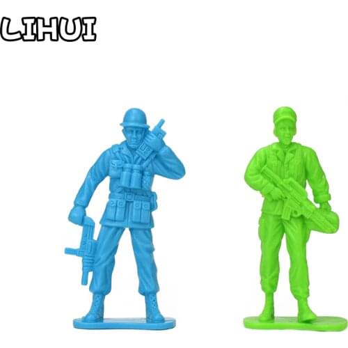 1Pcs Military Plastic Action Figure Toy Soldiers Model for Boy DIY US Army Men & Women Troop Figure Modern War Scene Kids Toy