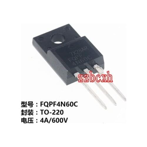10PCS/LOT New original FQPF4N60C 4N60C 4N60 TO-220F