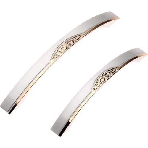 1xZinc Alloy Wardrobe Door Handles 96MM 128MM Drawer Knobs Cupboard Door Handles Pulls Furniture Handle