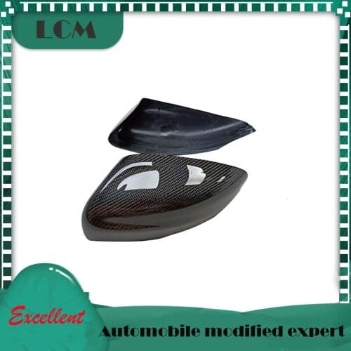 2014-2017 For-Volvo XC60 Carbon Mirror Cover Add on or Replacement Style Carbon Fiber Rear View Mirror cover