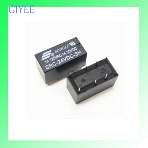 5PCS Relay SRC-05VDC-SH SRC-12VDC-SH SRC-24VDC-SH 5V 12V 24V 8PIN 1A 125VAC