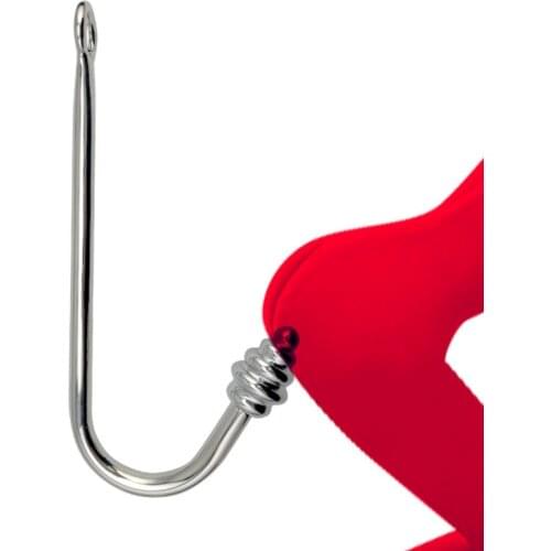Stainless Steel Anal Hook With Ball Hole Metal Anus Erotik Sex Toys For Men Women Anal Dilator Butt Plug Tail Set Adult Products