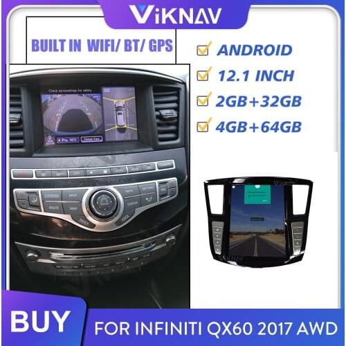 Car radio for Infiniti QX60 2017 awd android screen car multimedia player auto stereo audio GPS navigation 2 din autoradio FM TV