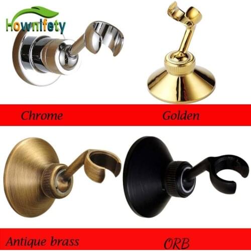 Free Shipping 5 Colors Shower Seat Handheld Solid Brass Wall Mounted Round Handshower Holder Golden/Antique Brass
