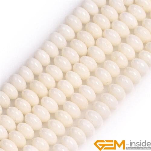 3x5mm Rondelle Spacer Natural White Coral Beads DIY Loose Beads For Jewelry Making Strand 15 Inches Wholesale