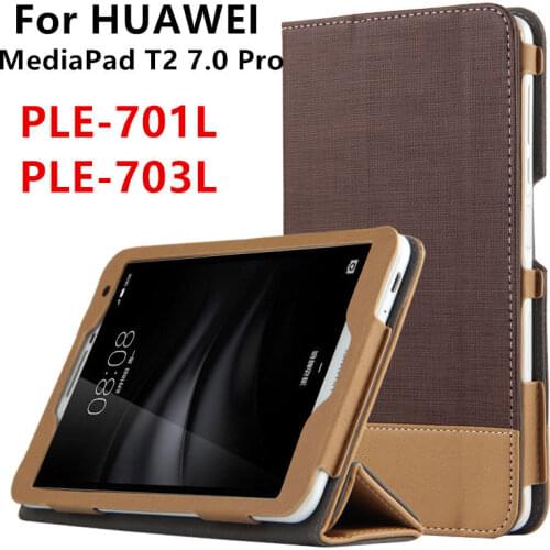 Case For Huawei MediaPad T2 7.0 Pro Smart cover Protective Faux Leather Tablet For HUAWEI Youth PLE-701L PLE-703L PU Protector