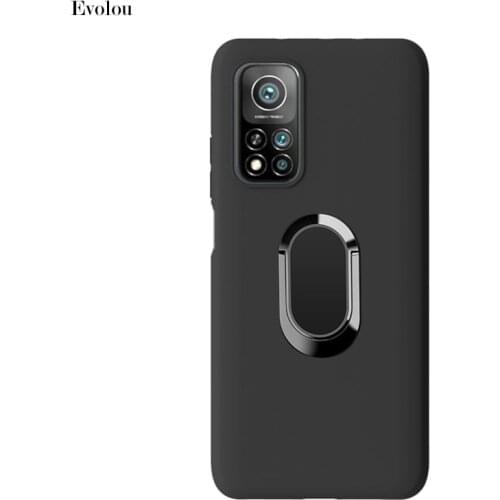 For xiaomi MI 10T Pro 5G Case Magnetic Ring Holder Soft TPU Phone Cover For Xiaomi Mi10T Pro 5G Back Cover Stand Shell Silicone