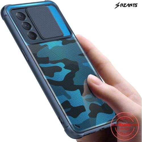 Rzants For Oppo Reno5 Oppo Reno 5 Pro Case Military [Camouflage Lens] Slim Transparent Cover Double Anti Drop Phone Casing