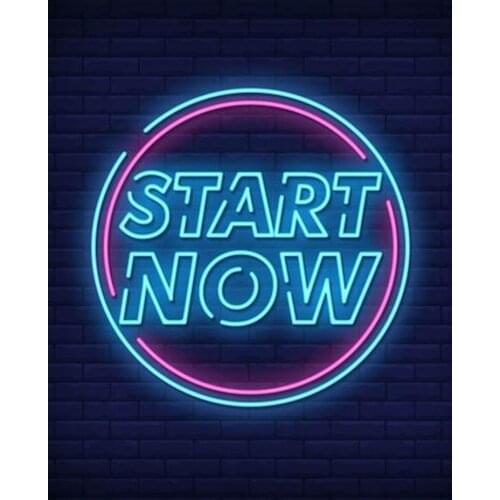 Decorative Light Start Now Neon Light Sign Restaurant Beer Bar advertising Display Glass Neon Lamp Enseigne Lumineuse Handmade