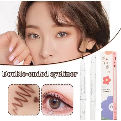 Double Ended Eyeliner Pen Stamp Waterproof Women Makeup Eye Liner Pencil Cosmetics Eyeliner Pencil Pen Eye Liner Stamp
