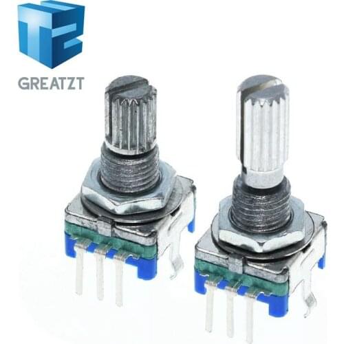 GREATZT 10PCS Plum handle 15mm 20mm rotary encoder coding switch / EC11 / digital potentiometer with switch 5 Pin