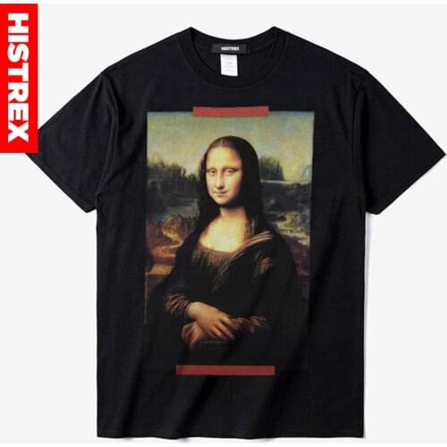 HISTREX Mona Lisa High Quality 100% USA Cotton T-shirt Men Women T Shirt Fashion Top Tees Hip Hop T-Shirts Plus Size 3XL HTG6X9