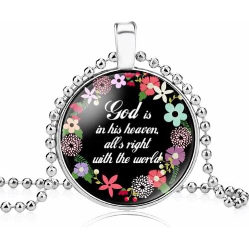 Italian Catholic Rosary Scripture Necklace Christian Bible Themed Necklace