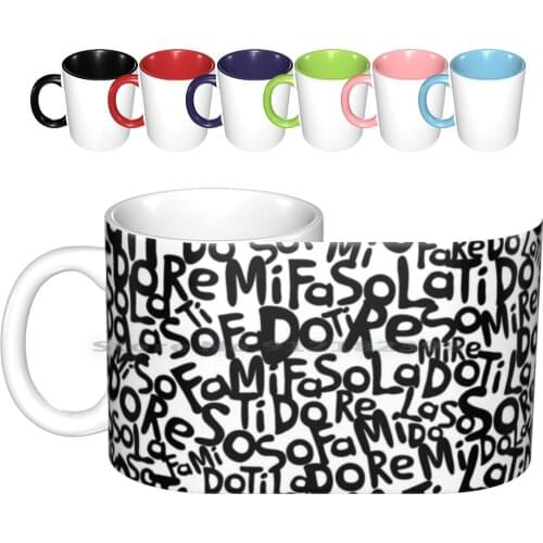 Do Re Mi Fa So La Ti Do Ceramic Mugs Coffee Cups Milk Tea Mug Music Vintage Cdplayer Song Songs Harmony Lyric Lyrics Artist