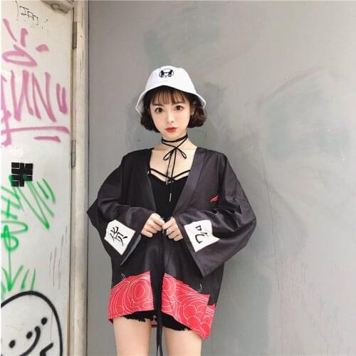Japanese Student kimono yukata Robe kimono femme kimono geisha haori Japanese street clothing Beach holiday sunscreen cardigan