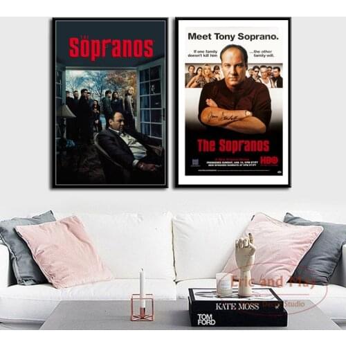 Classic TV Series Show The Sopranos Gangster Mafia Art Painting Vintage Canvas Poster Wall Home Decor