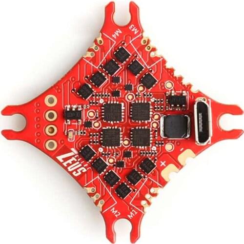 25.5x25.5mm HGLRC Zeus5 AIO MPU6000 F411 Flight Controller 5A BLEHLI_S 4in1 ESC 1-2S for FPV Racing Freestyle Tinywhoop Drones