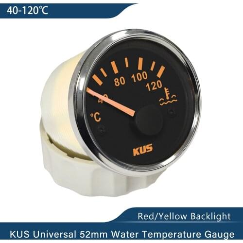 KUS 52mm(2") Water Temp Temperature Gauge Meter Indicator 40-120 9-32V for Car Boat