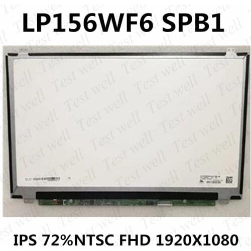 Laptop Matrix 15.6" EDP 30PIN 1920X1080 IPS LP156WF6 SPB1 Panel For LG LP156WF6 (SP)(B1) LP156WF6-SPB1 72% Color FHD D/PN 0C3MWM