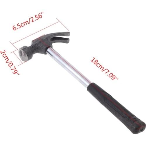18cm Stainless Steel Hammer with Plastic Handle Hand Repair Tool For Woodworking HX6D