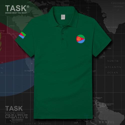 Air Force Eritrea Eritrean ERI ER mens clothes Short sleeve Polo shirts mens casual Turn-down Collar Brand Fashion Cotton Tees