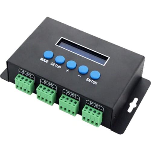 New Led Artnet to SPI Converter BC-204;Artnet to SPI/DMX Pixel Controller;Eternet Protocol 680 Pixels 4 Channel RJ45 Port