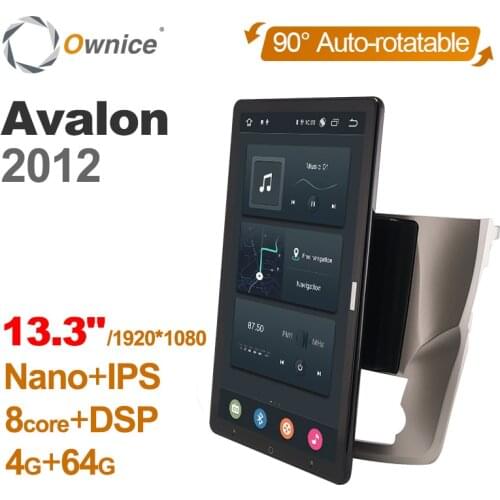 Owince PX6 13.3 Inch 1920*1080 Android 10.0 For Toyota AVALON 2012 Car Radio Multimedia Video Audio GPS head Unit Auto Rotatable