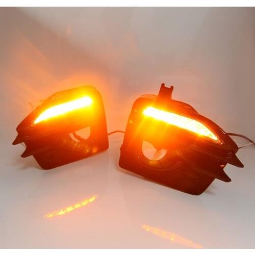 1Pair Car Front LED Daytime Running Light DRL Signal Light Lamp For Infiniti Q50 Sport Model 2014-2019 261354GA1A 261304GA0A