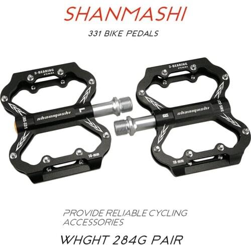 SHANMASHI Bicycle Pedals Ultra-light bike Pedal Aluminum Alloy CNC Mountain Bike Pedals MTB Road Cycling Sealed 3 Bearing Pedals