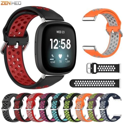 Sports Watchband For Fitbit Versa 3 Smart Watch Band Replacement Silicone Wrist Strap For Fitbit Sense/Versa 3