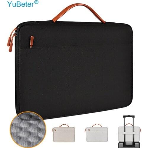 YuBeter Airbag Laptop Bag Sleeve Men Womens Notebook Pouch Briefcase for MacBook Air Pro Huawei Lenovo Asus 13.3 14.1 15.4 Inch