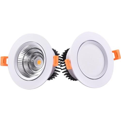 1pcs Super brightness ac85-230V LED COB dimmable Downlights 3W 5W 7W 9W 12W 15W LED Ceiling Lamp Spot Light