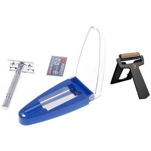 Transformacion RIMEI Stainless Steel non-slip handle Shaver Travel Knife mirror GIFT robust double-edged blade machine