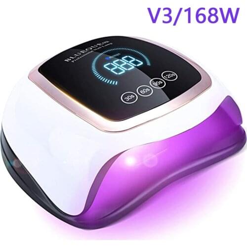 V3 168W UV LED Lamp For Nails Dryer Manicure Nail Lamp 4 Mode With Motion Sensing LCD Display Curing UV Gel Nail Polish