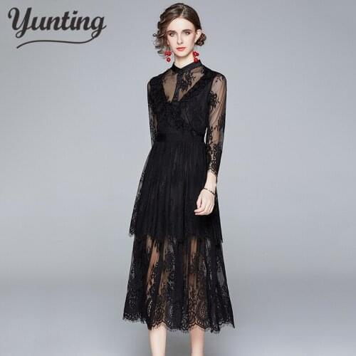 Women Luxury Lace Dress Festa High Quality Elegant Wedding Party Robe Femme Vintage Designer Vestidos