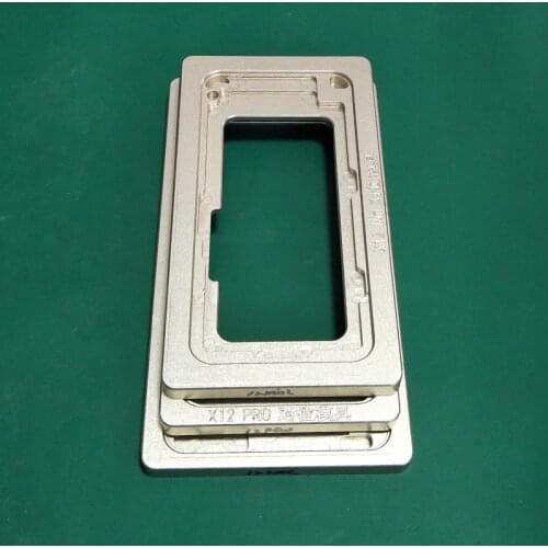 1pcs Lcd exterior lente de vidro alinhando oca uv cola molde iphone 12 12pro max mini tela de toque lcd reparação