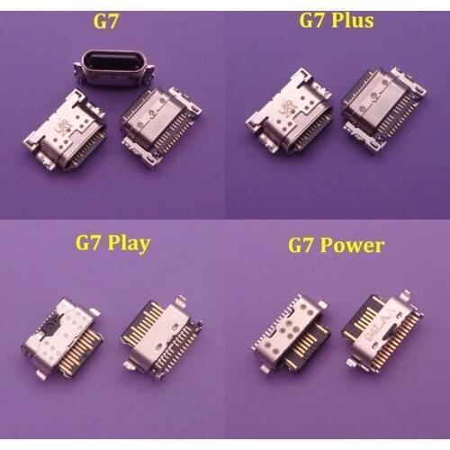100pcs Micro USB 5Pin Jack Connector socket Data charging port tail plug Flex Cable For Motorola Moto G7 Power G7 Play Plus